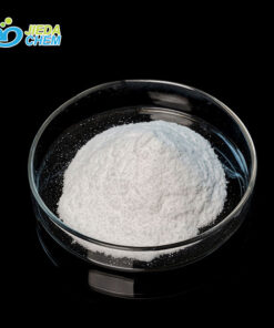 White powder EDTA 2NA placed in a transparent small bowl