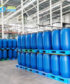 60kg blue drums of Peg-40 Hydrogenated Castor Oil palletized in the warehouse