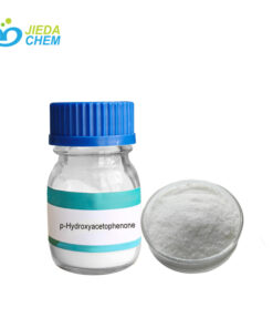 High purity Hydroxyacetophenone white crystals/powder close-up, cosmetic and pharmaceutical grade