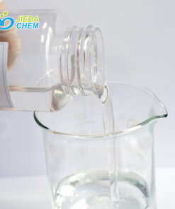 The colorless liquid Methylpropa nediol poured out from the small bottle